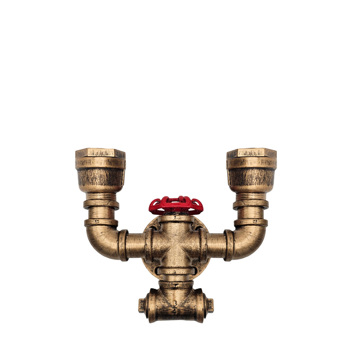 Industrial Metal Rustic Twin Waterpipe Wall Light ~5534-3
