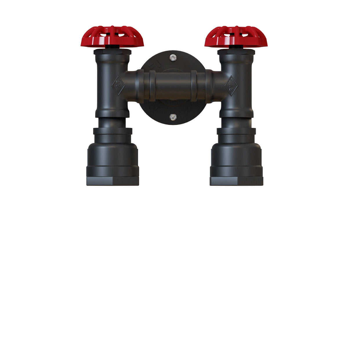 Twin Industrial Steampunk Water Pipe Wall Light E27~5686-5