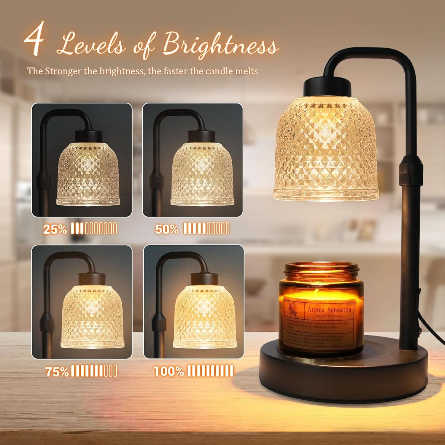 Coalblack Candle Warmer Lamp Featuring Timer Dimmable-2