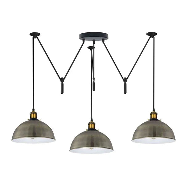 KUPOL Triple Pulley Drop Adjustable Pendant Light ~6795