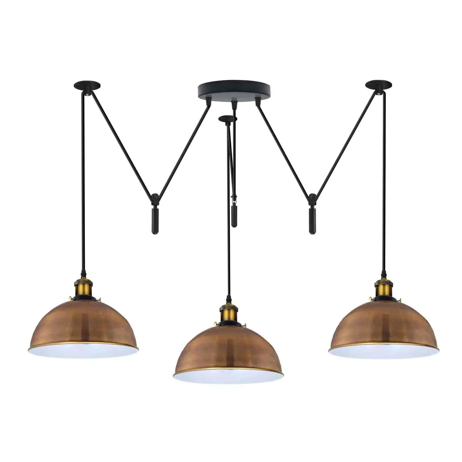 KUPOL Triple Pulley Drop Adjustable Pendant Light ~6795