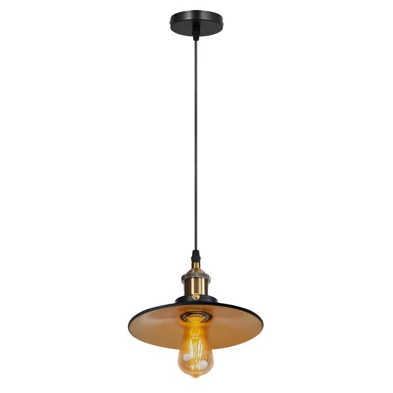 Black Metal Single Pendant Light ~6714-9