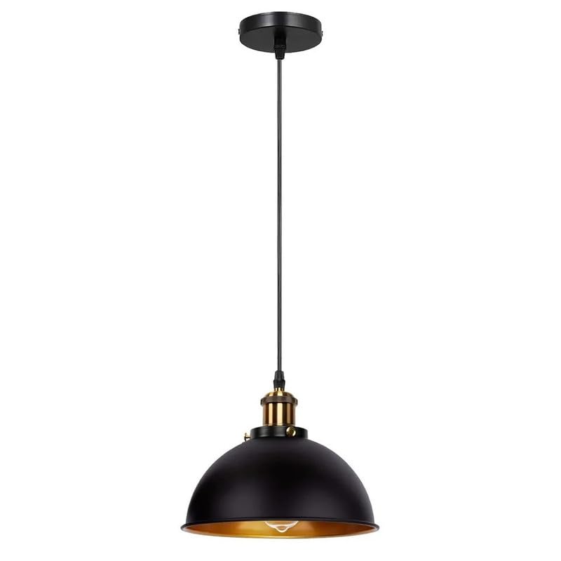Black Metal Single Pendant Light ~6714-5