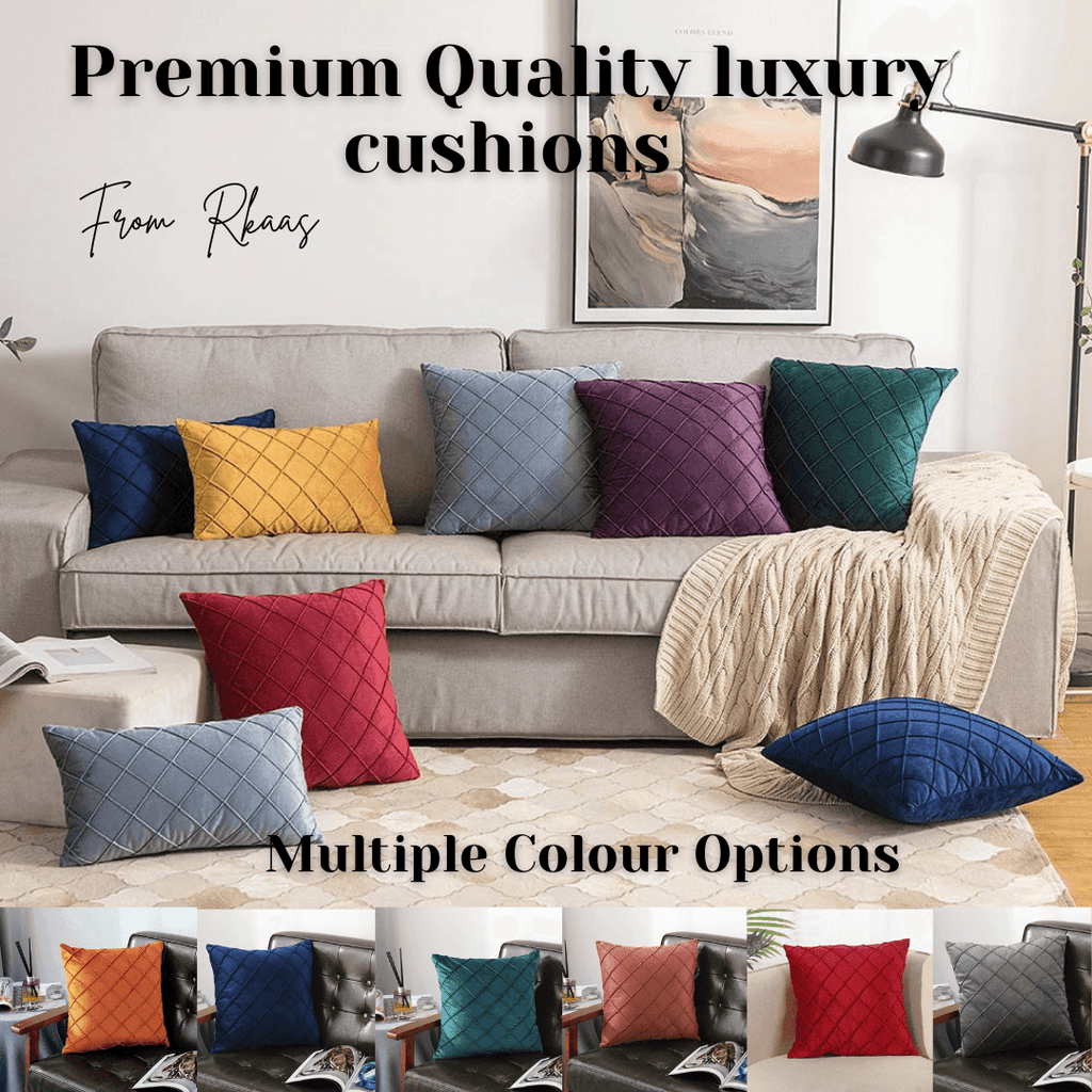 3D Pattern Velvet Cushion Covers 43x43cm (17 X 17 ")-0