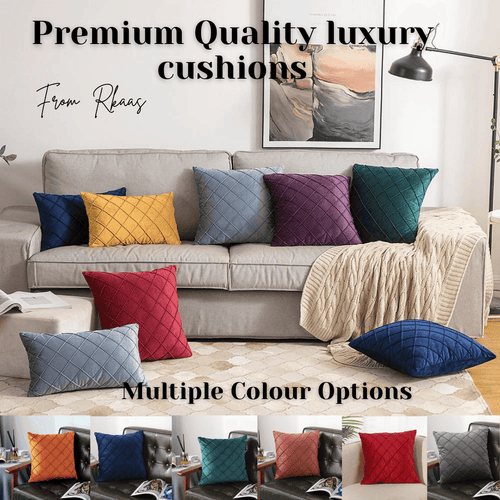 3D Pattern Velvet Cushion Covers 43x43cm (17 X 17 ")-0