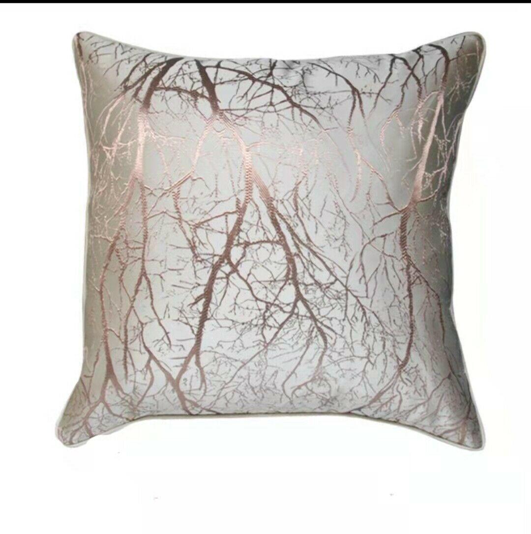 Branch  Pattern Jacquard Silk Soft Cushion Cover for Home Hotel-7
