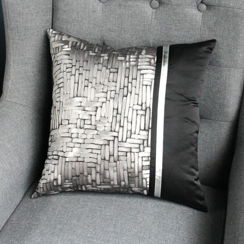 Modern Style Jacquard Silk Soft Cushion Cover Home Hotel 43x43 Cm-5