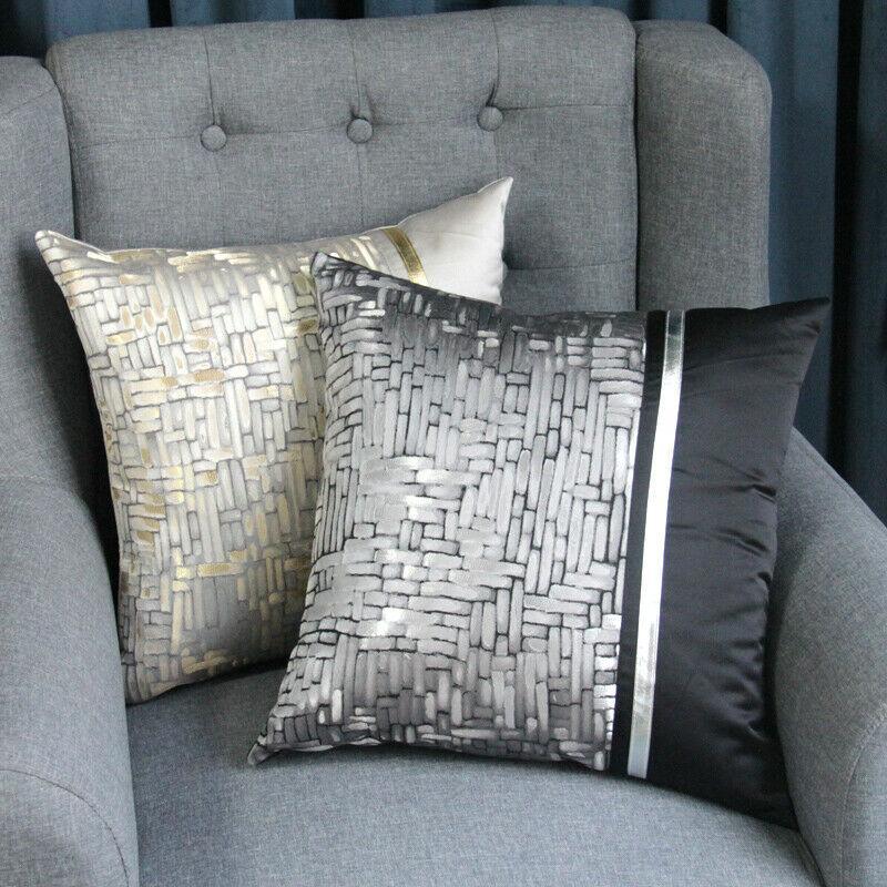 Modern Style Jacquard Silk Soft Cushion Cover Home Hotel 43x43 Cm-1