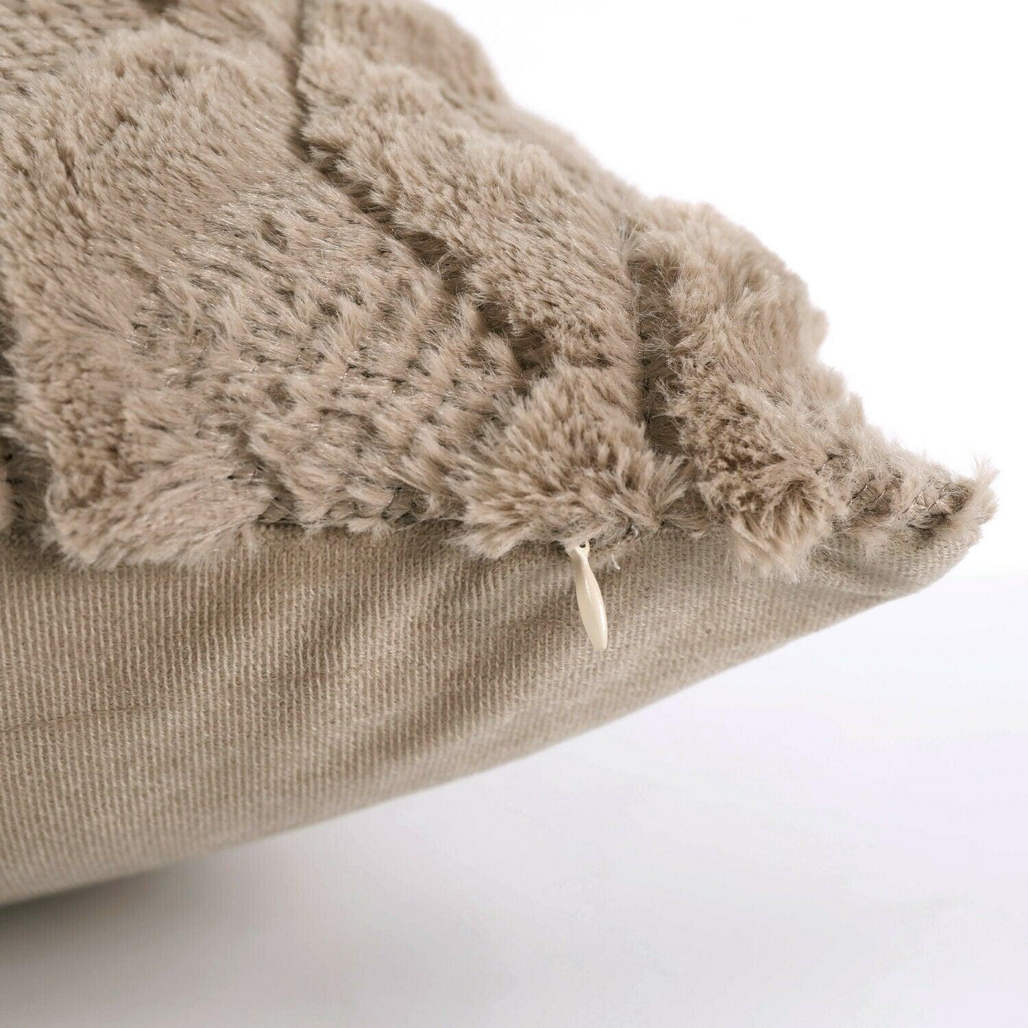 Super Soft Fluffy Plush Cushion Cover 18x18"-3