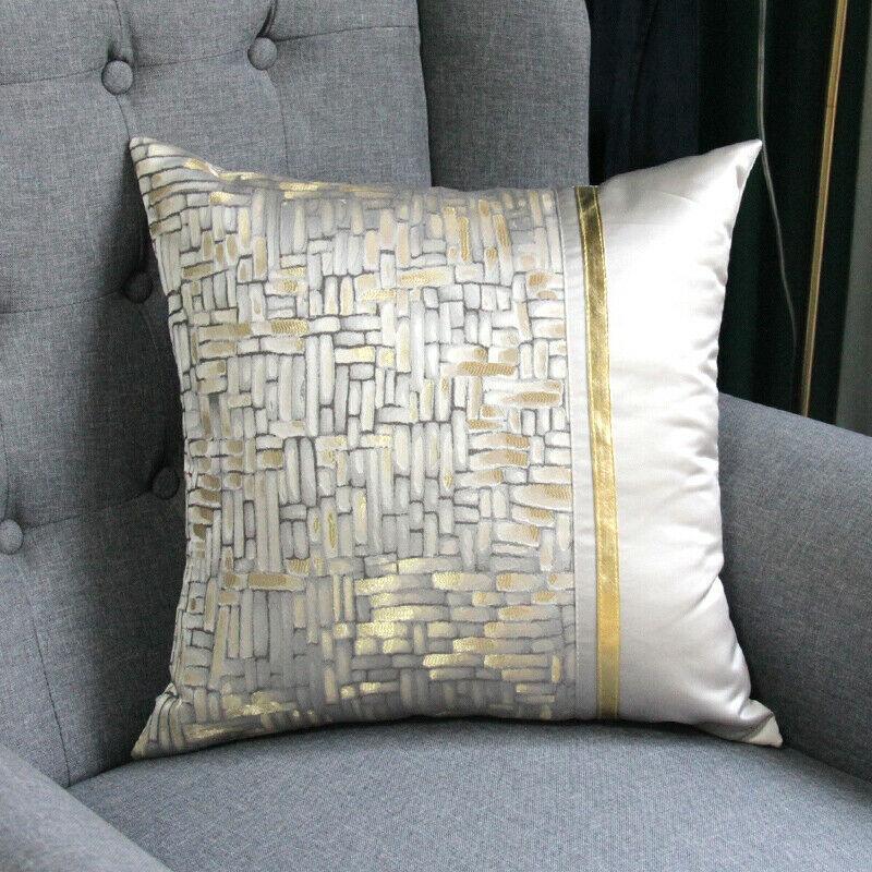 Modern Style Jacquard Silk Soft Cushion Cover Home Hotel 43x43 Cm-6