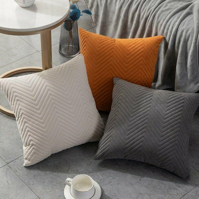 Herringbone Velvet Cushion Covers 18 X 18"