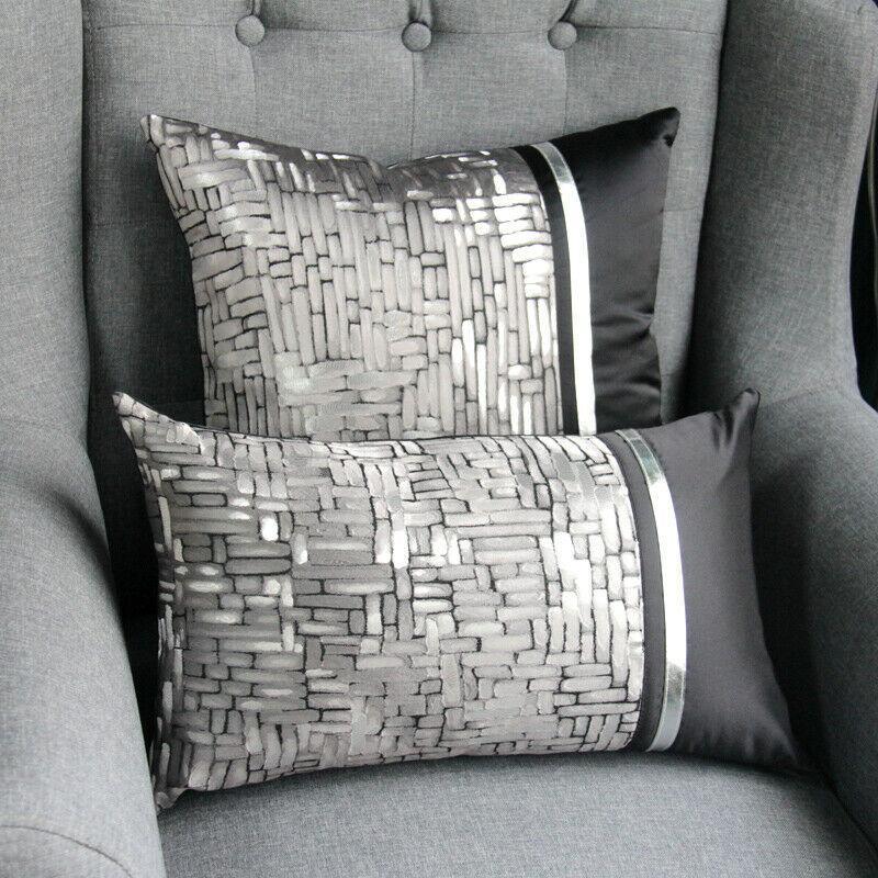 Modern Style Jacquard Silk Soft Cushion Cover Home Hotel 43x43 Cm-2