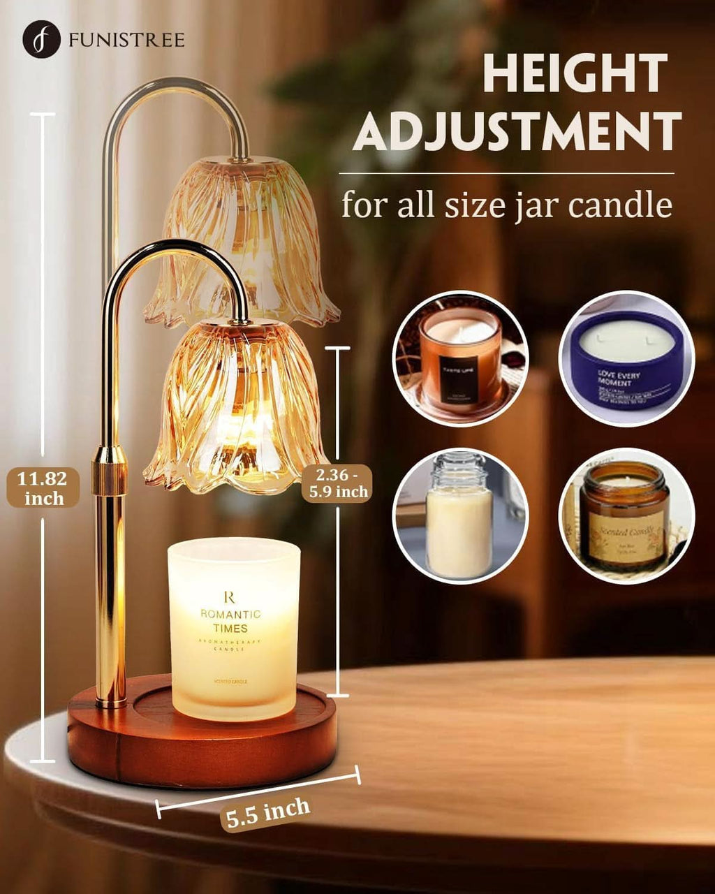 Handcrafted Goldplated Candle Warmer Lamp With Timer-1