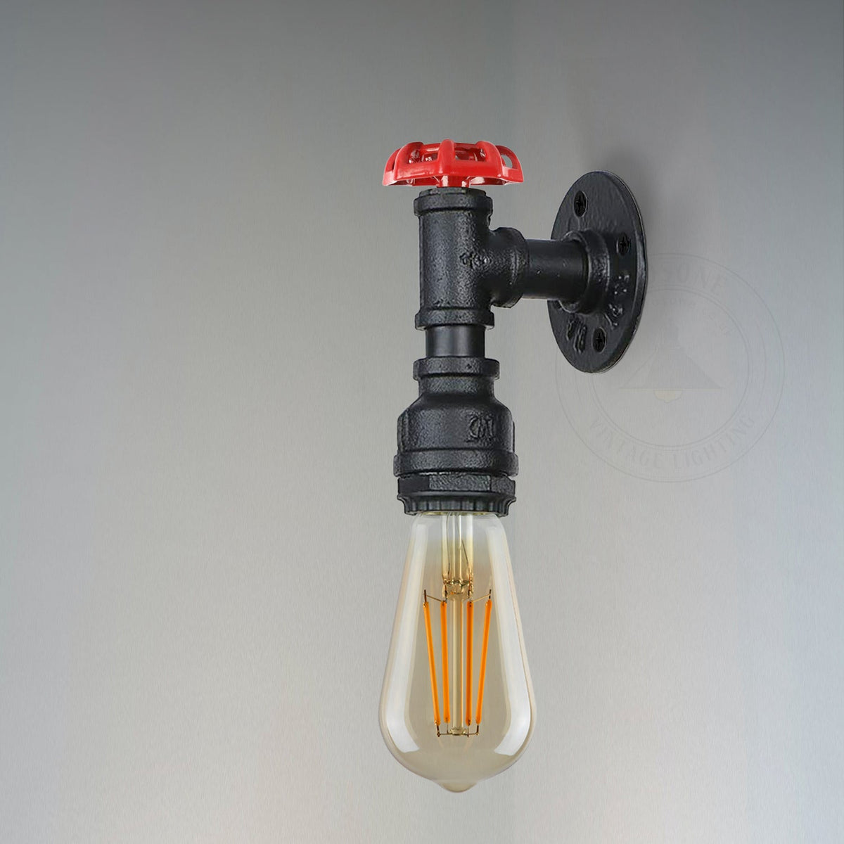 Vintage Industrial Steampunk Water Pipe Wall Light E27~2168-3