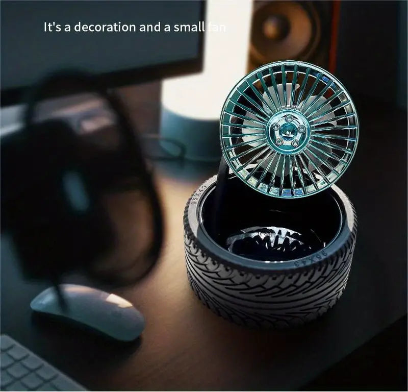 Portable USB Charging Tire Fan for Office and Travel