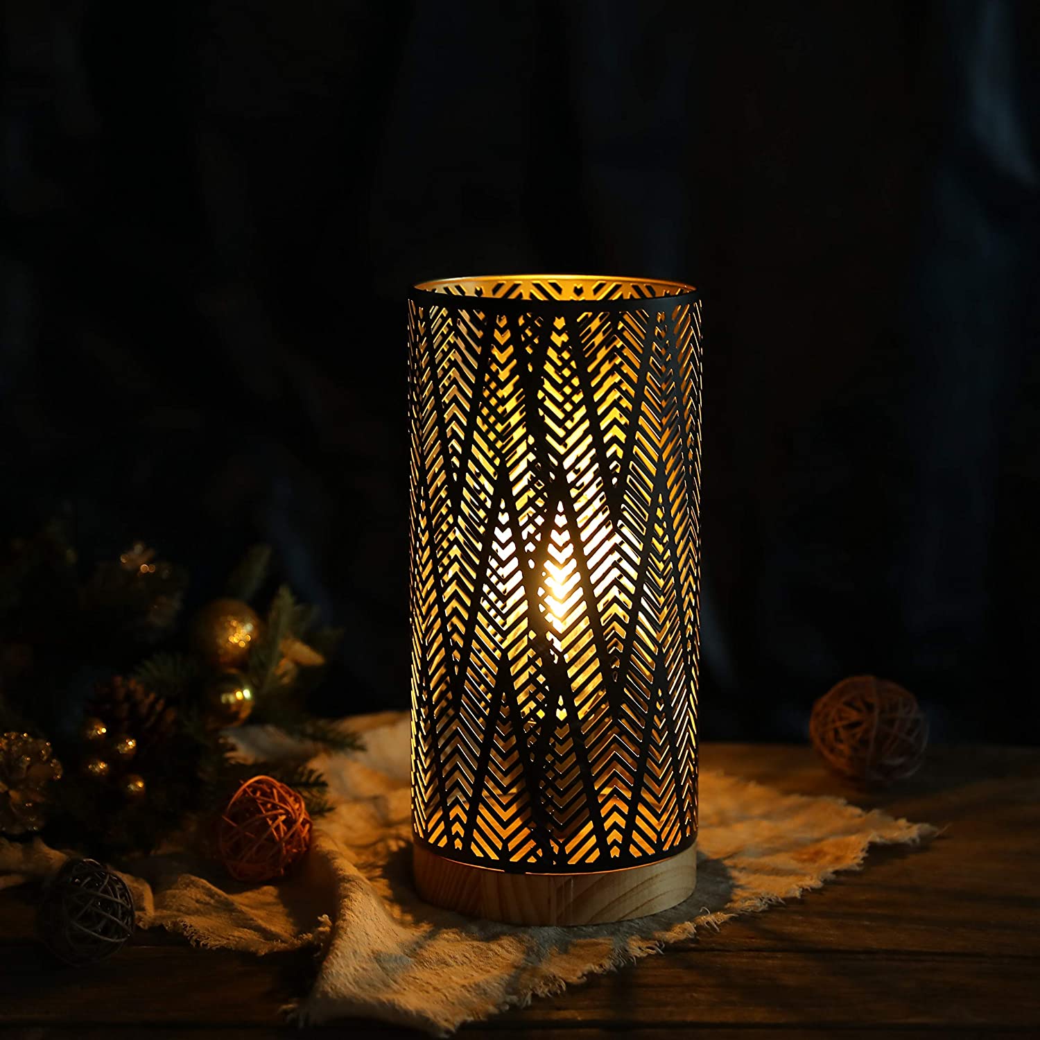 11''High Battery Powered  Metal Lamp-2