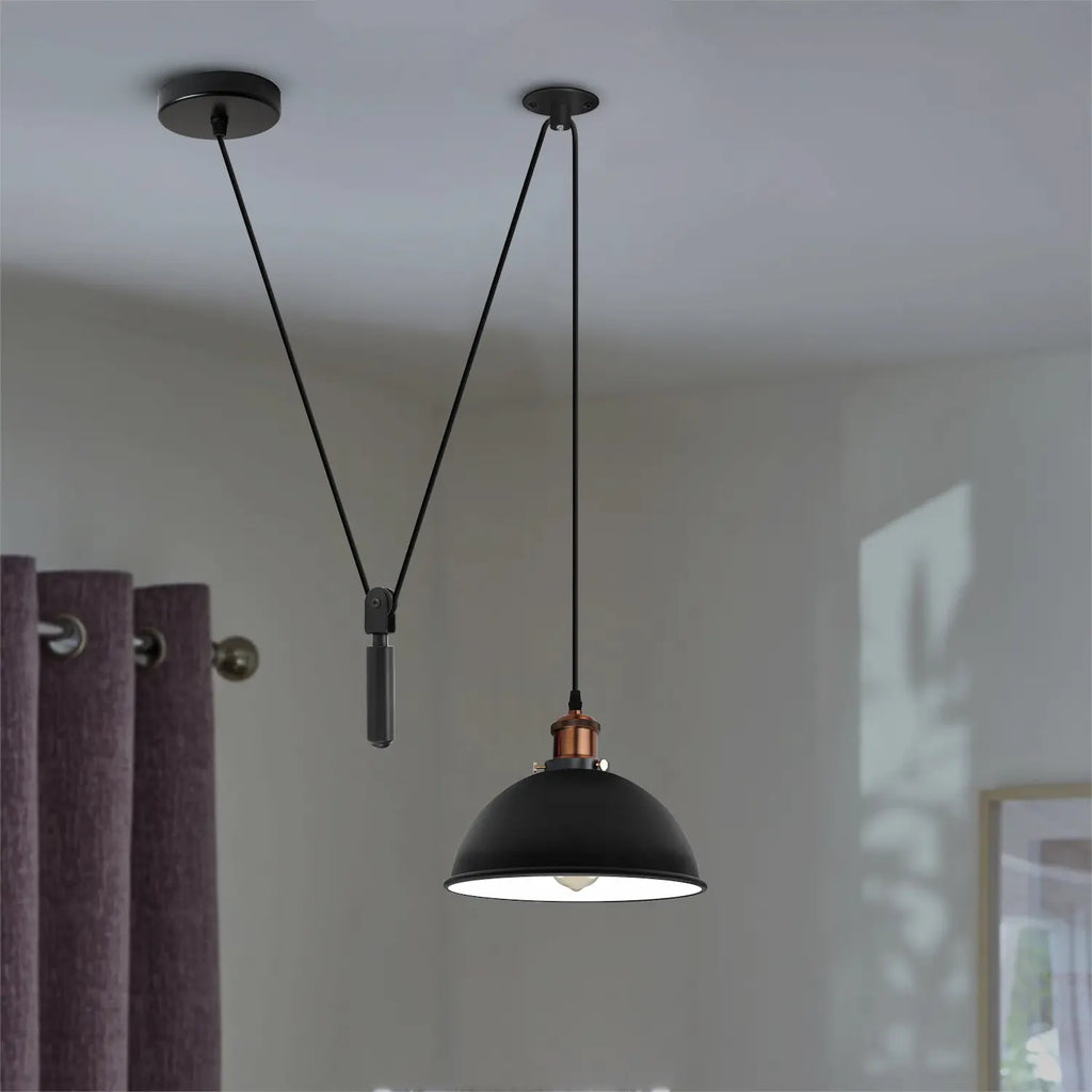 Retro Loft Adjustable Antique Metal Pendant Ceiling Light ~1133-4