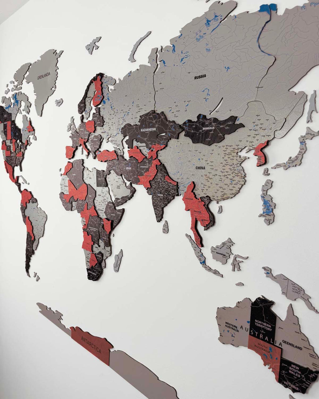 Premium 3d wood world map | RUBY Birdywing®-2