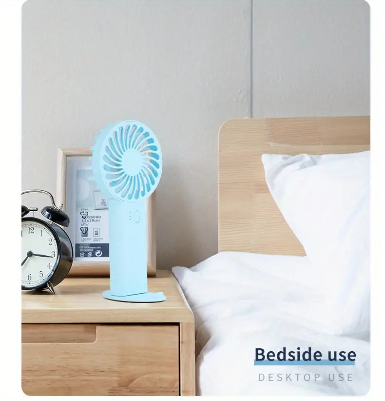 1PC Portable USB Neck Fan - Handheld & Desktop Use
