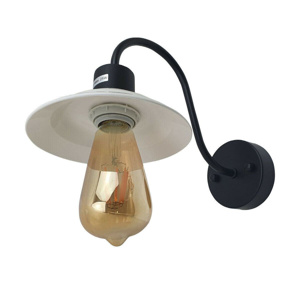 Vintage Modern Indoor White Wall Sconce Wall Light E27 Lamp Fitting Fixture ~6229-5