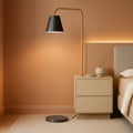 Steady Brass Floor Standing Reading Lamp Adjustable-0