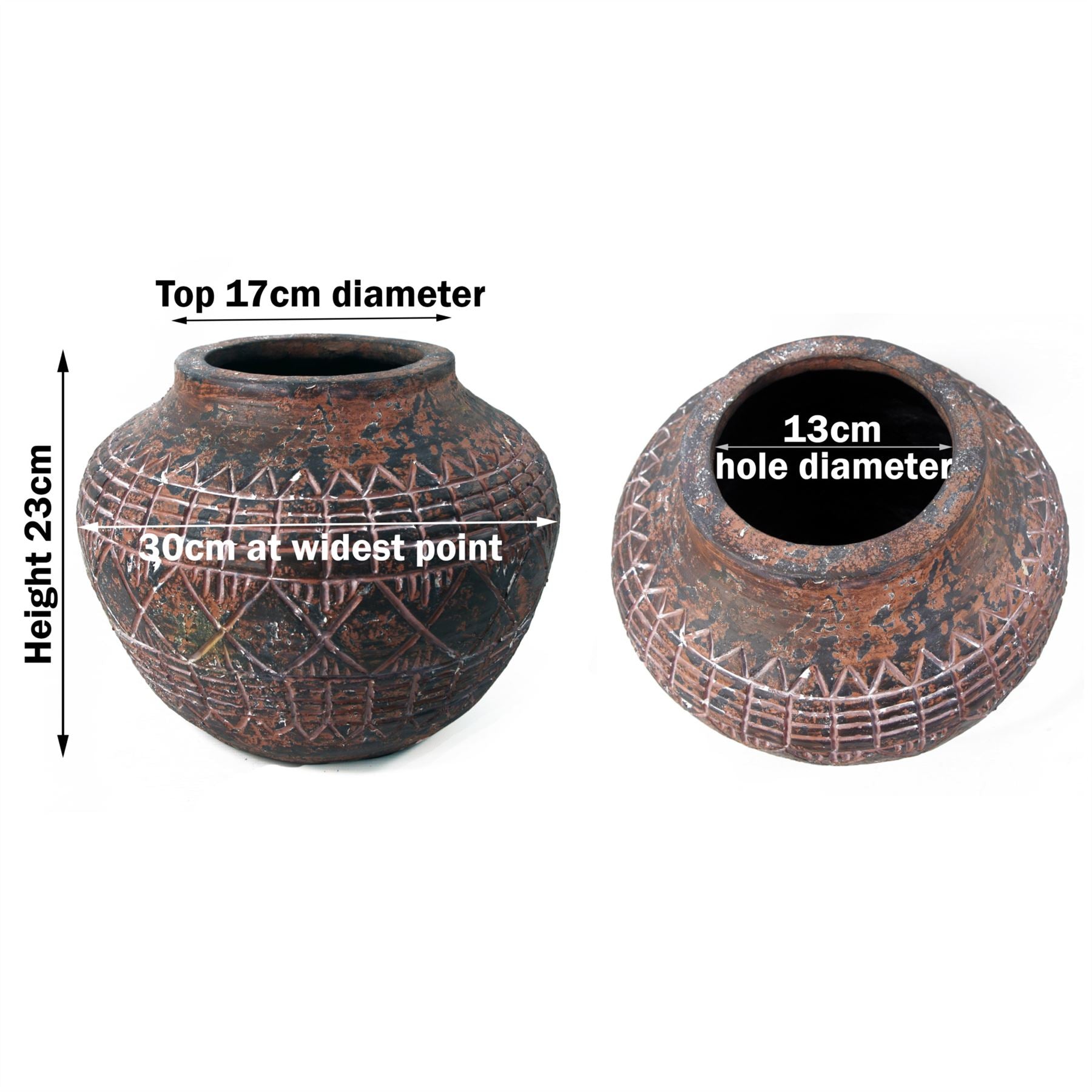 x 30cm Large Aztec Vase Planter 23cm-3
