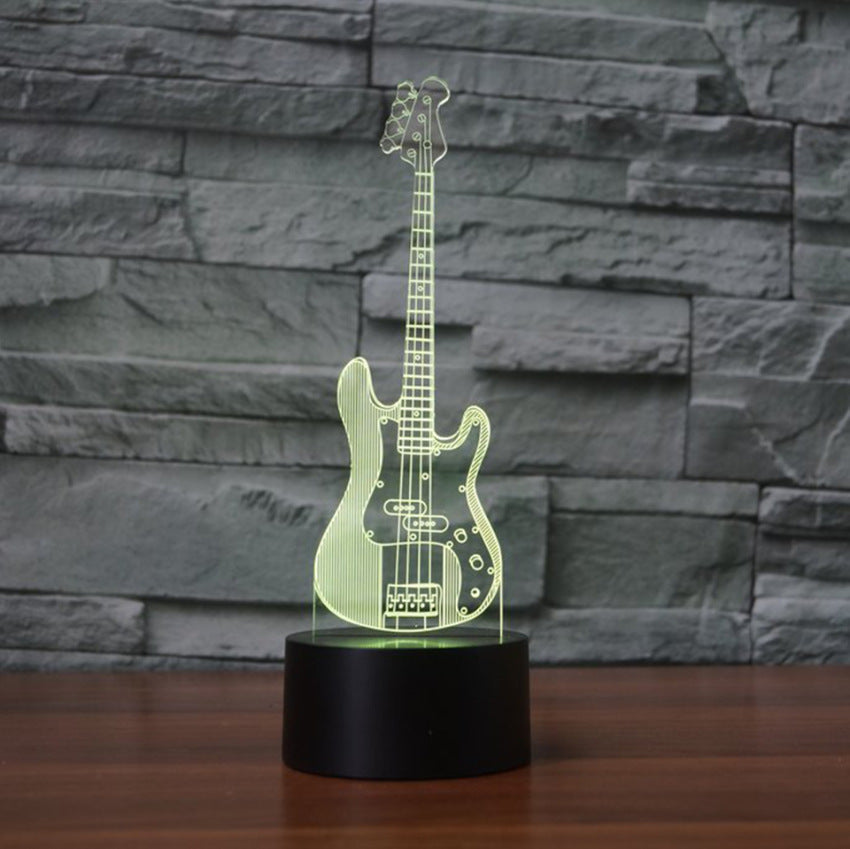 BassGlow — 3D Bass Guitar LED Night Light