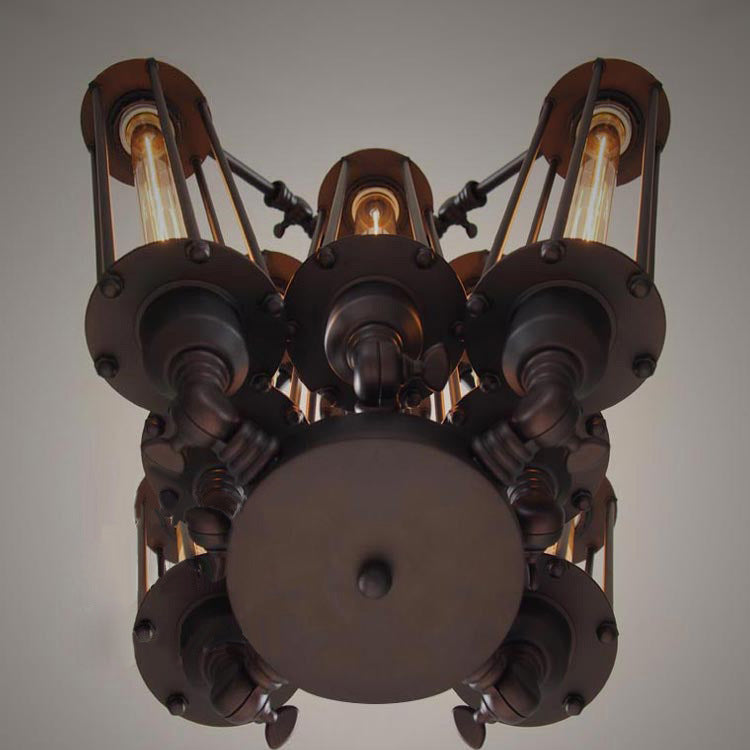 Eight-Head Branch Pendant Light for Loft Style Decor
