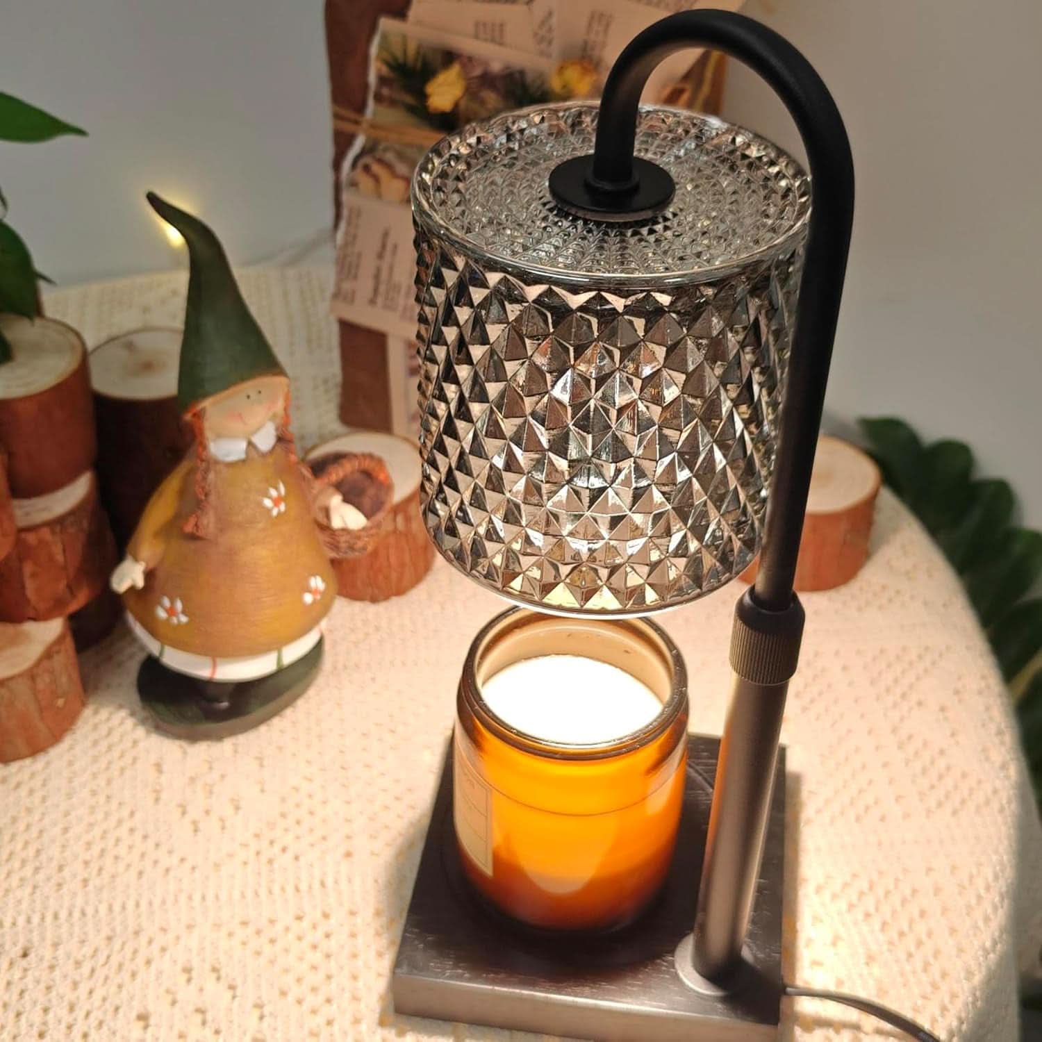 Candle Warmer Lamp With Timer Dimmer Height Adjustable-1