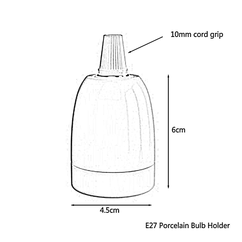 E27 Metal Lamp Holder Vintage Heat-Resistant 60W~3413-2