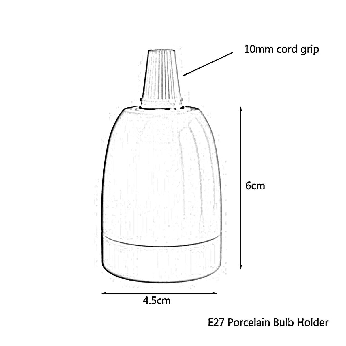 E27 Metal Lamp Holder Vintage Heat-Resistant 60W~3413-2