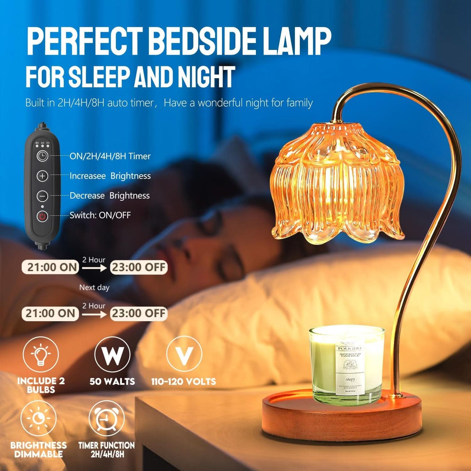 Electric Aromatherapy Candle Warmer Lamp With Timer-1