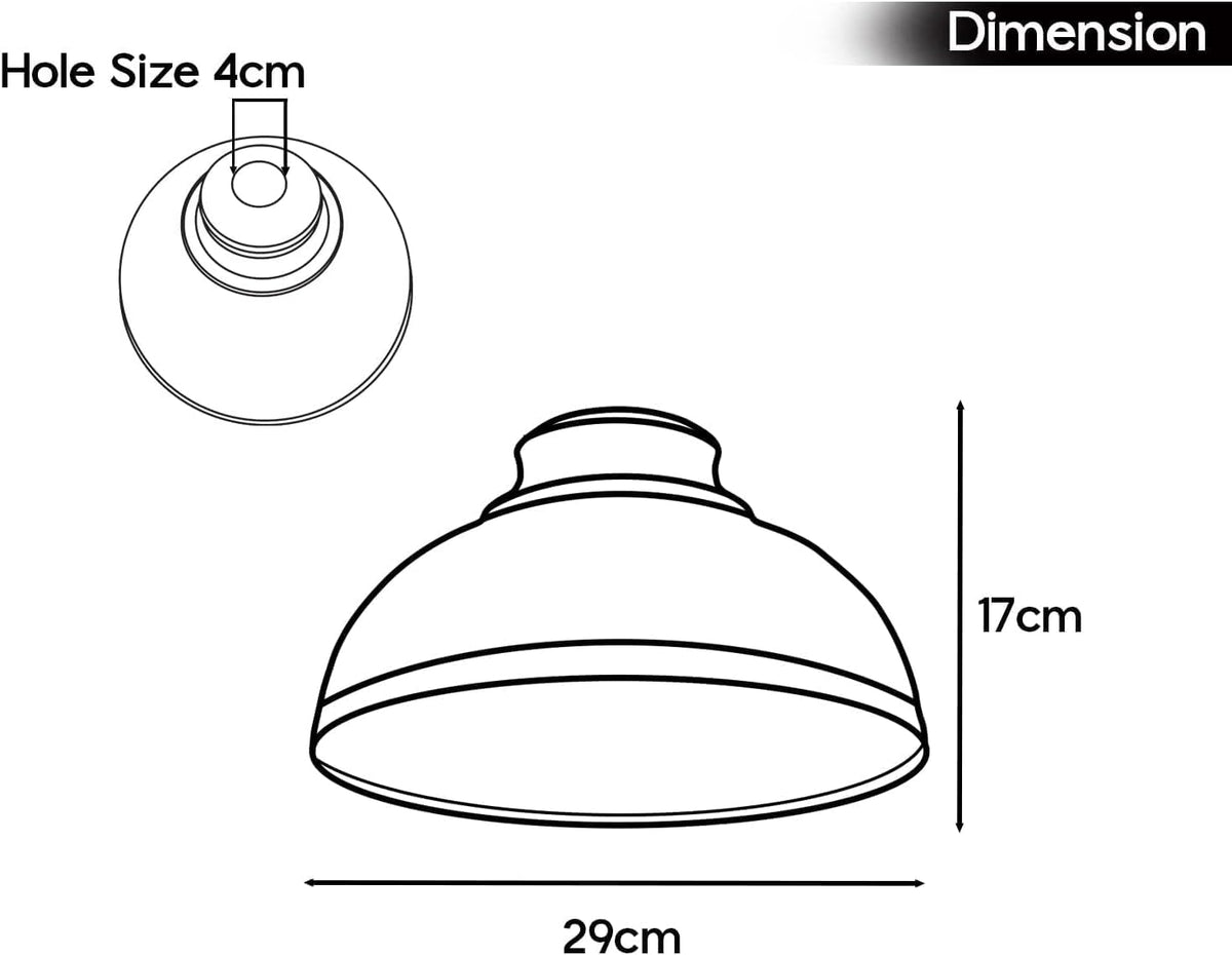 Black Metal Retro Ceiling Pendant Light Shade Easy Fit Lampshade ~2089-4