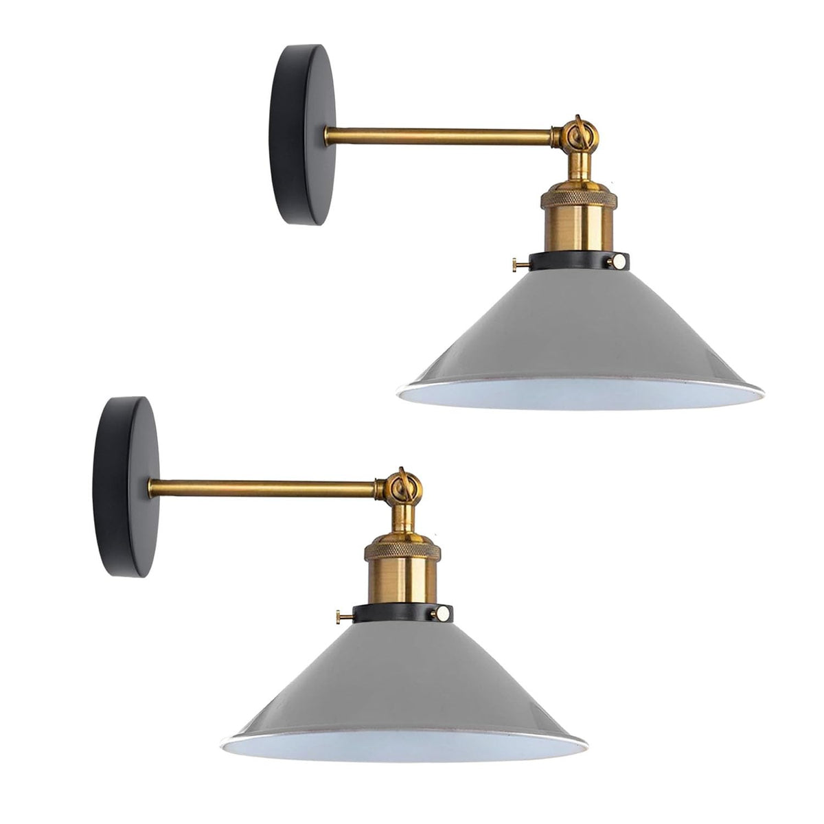 2 x Industrial Metal Wall Lights Indoor ~6192-6