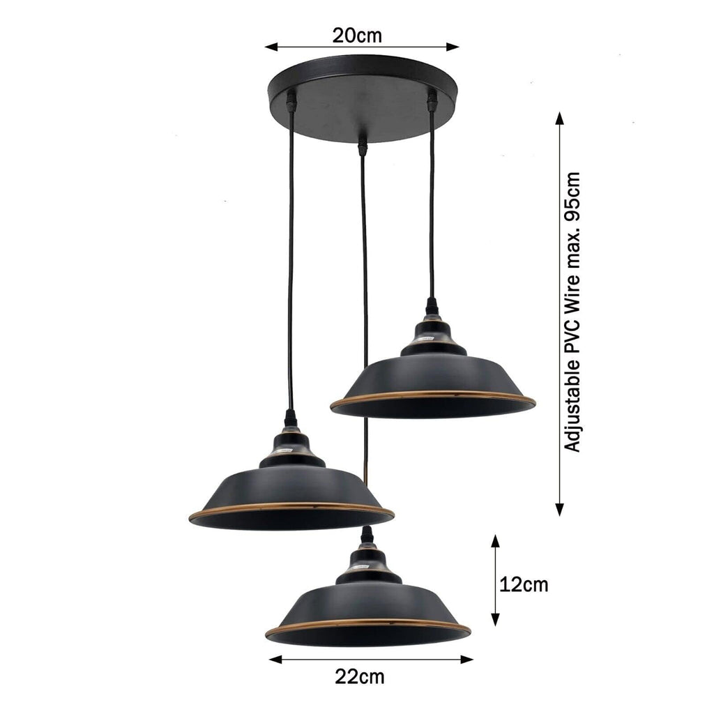 Vintage 3 Pendant Light ~6779