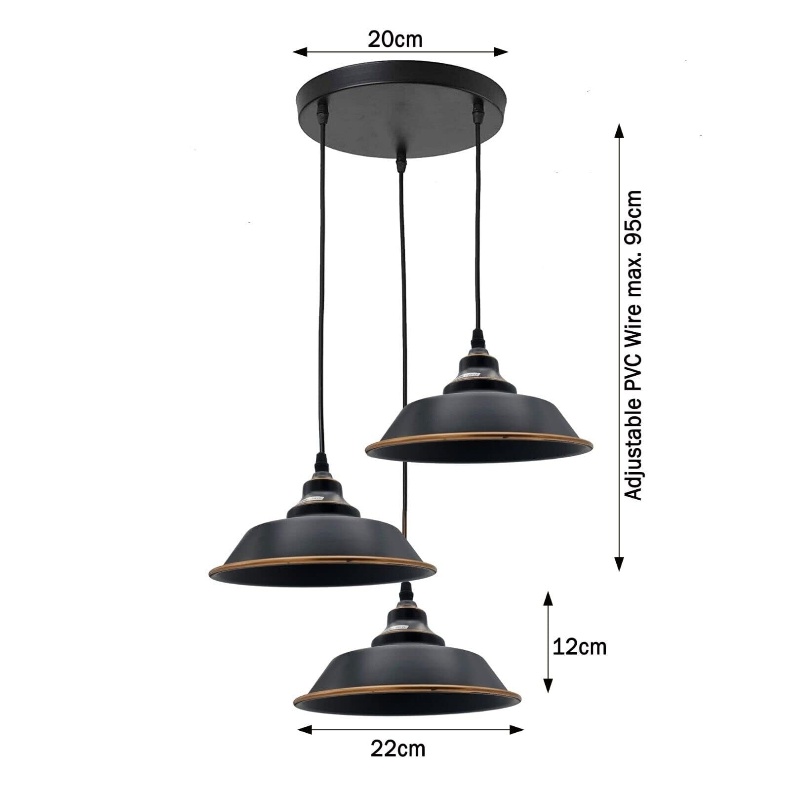 Vintage 3 Pendant Light ~6779