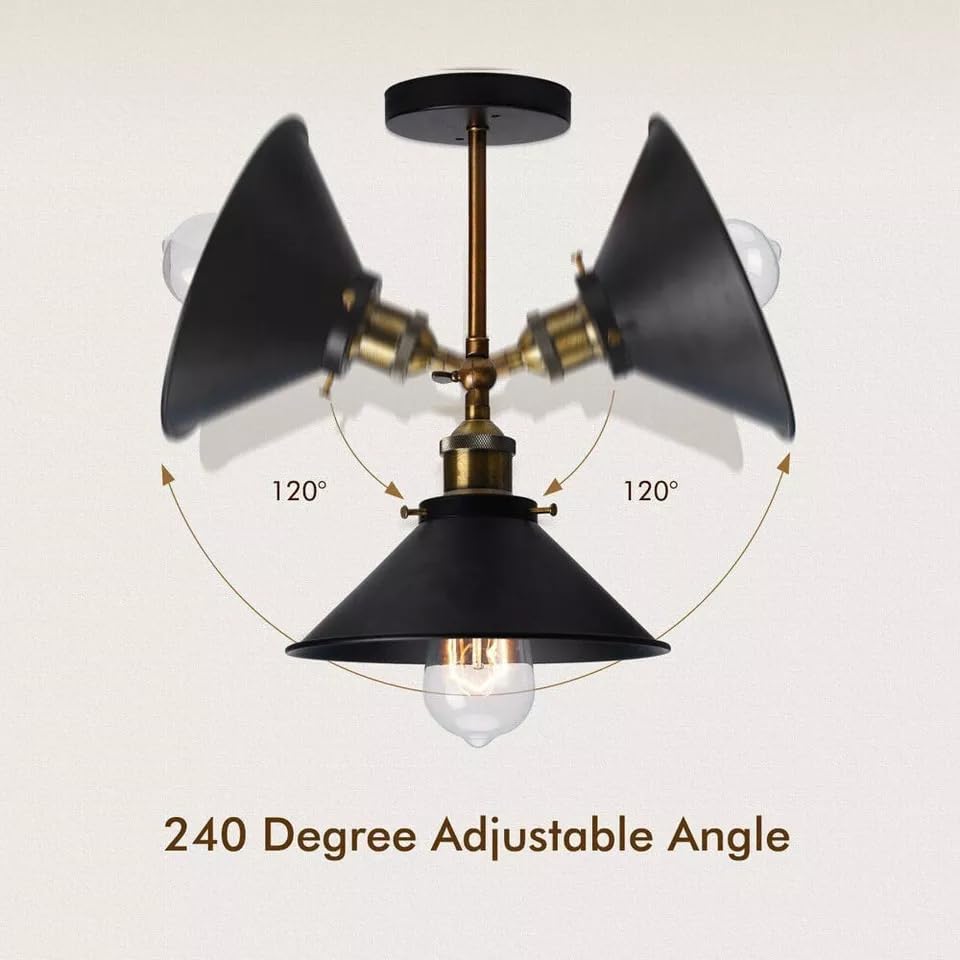 2 x Industrial Metal Wall Lights Indoor ~6192-1