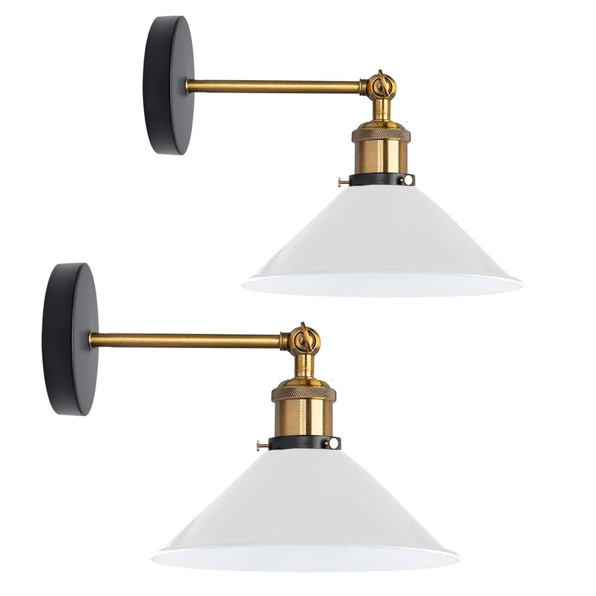 2 x Industrial Metal Wall Lights Indoor ~6192-8