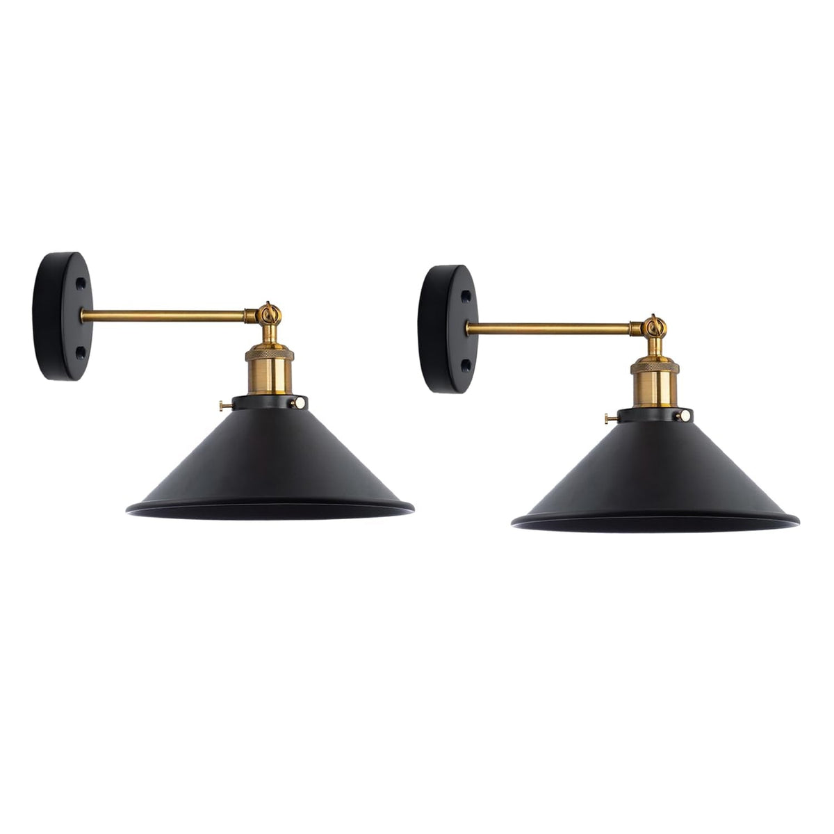 2 x Industrial Metal Wall Lights Indoor ~6192-12
