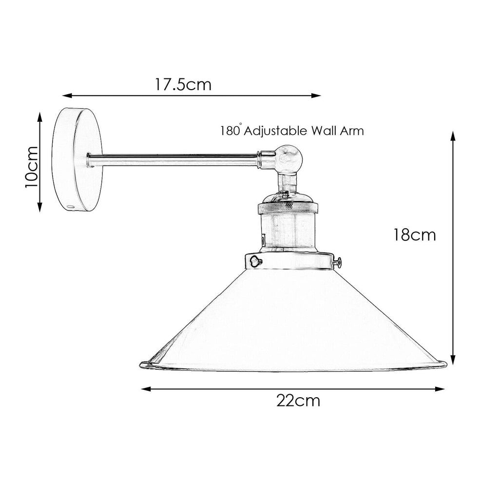 Wall Sconce Light Metal Indoor Easy Fit Max 60W ~6276-1