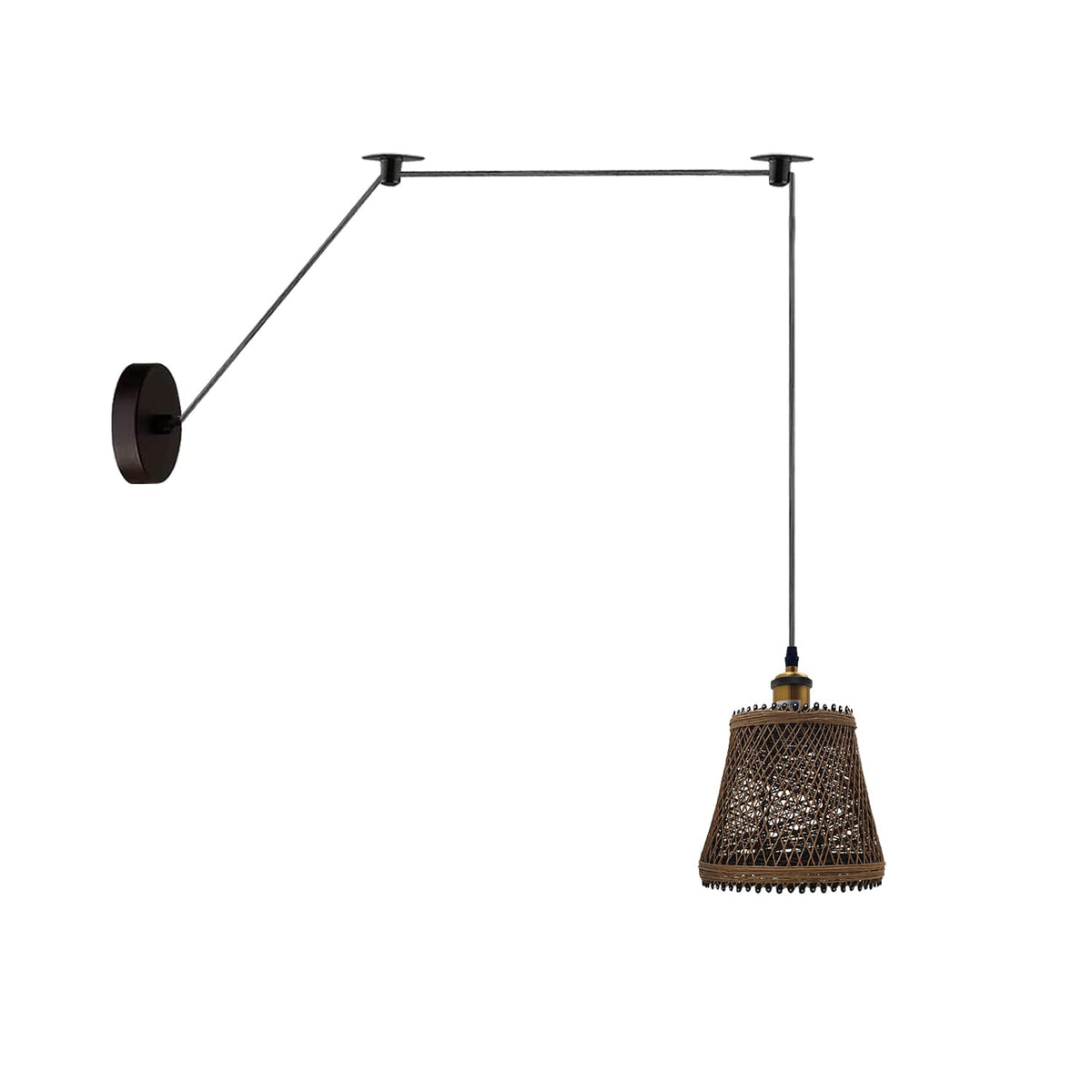 Bamboo Hemp Ceiling Pendant Light Fixture~6440-5