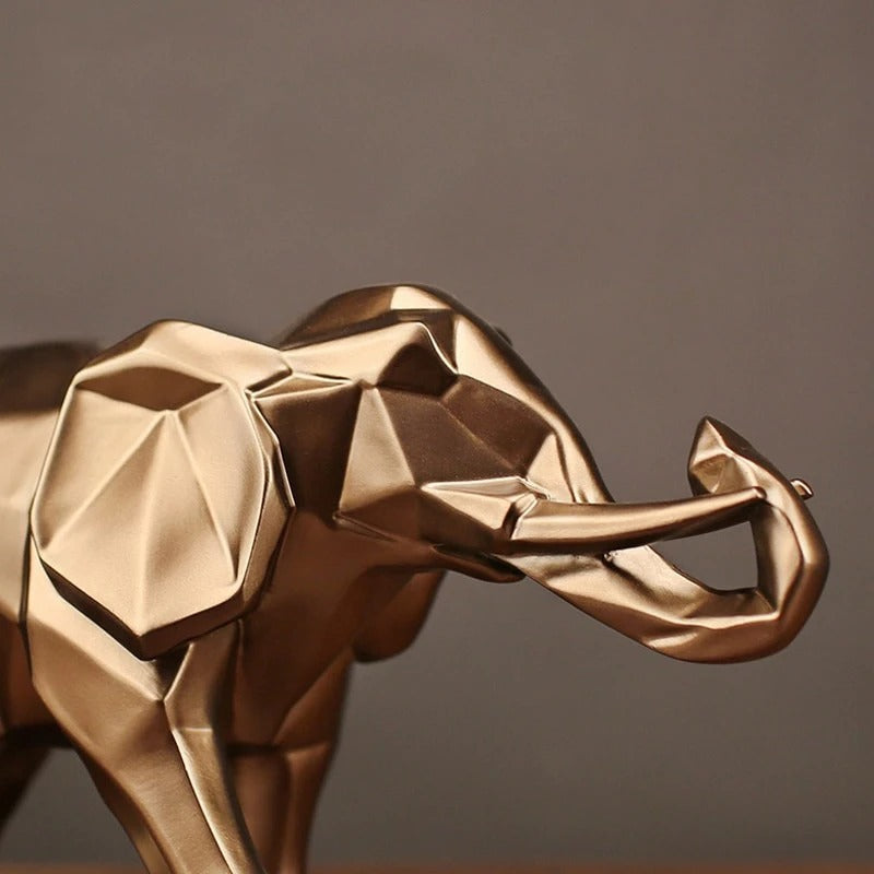 NovaElephant — Geometric Faceted Resin Figurine