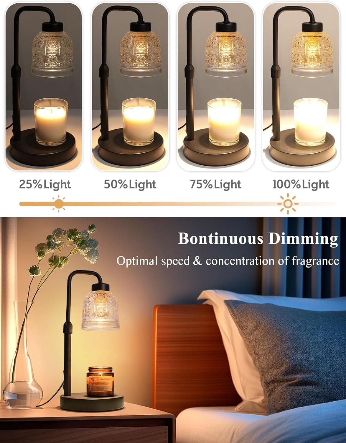 Candle Warmer Lamp Featuring Timer And Dimmability-3