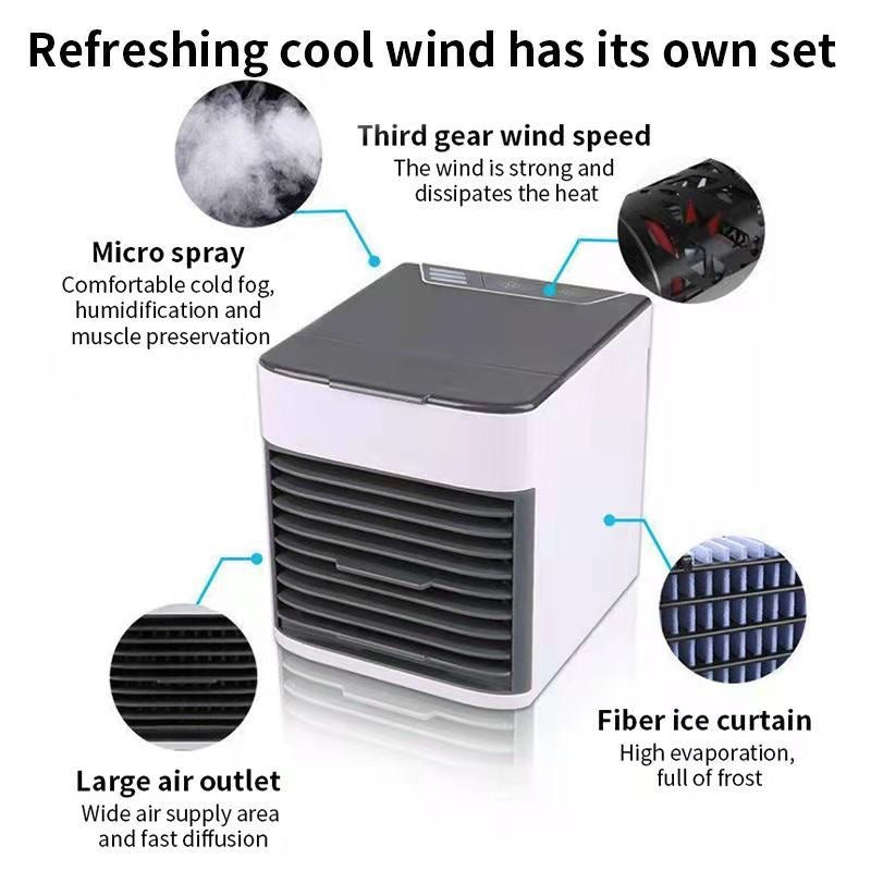PulseBreeze — USB Mini Air Cooler Desktop Fan