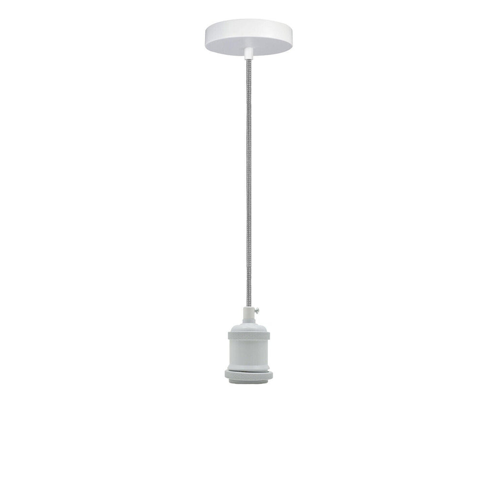 2m Pendant Light Fittings Ceiling Rose E27 Holder Suspension Set~5788-4
