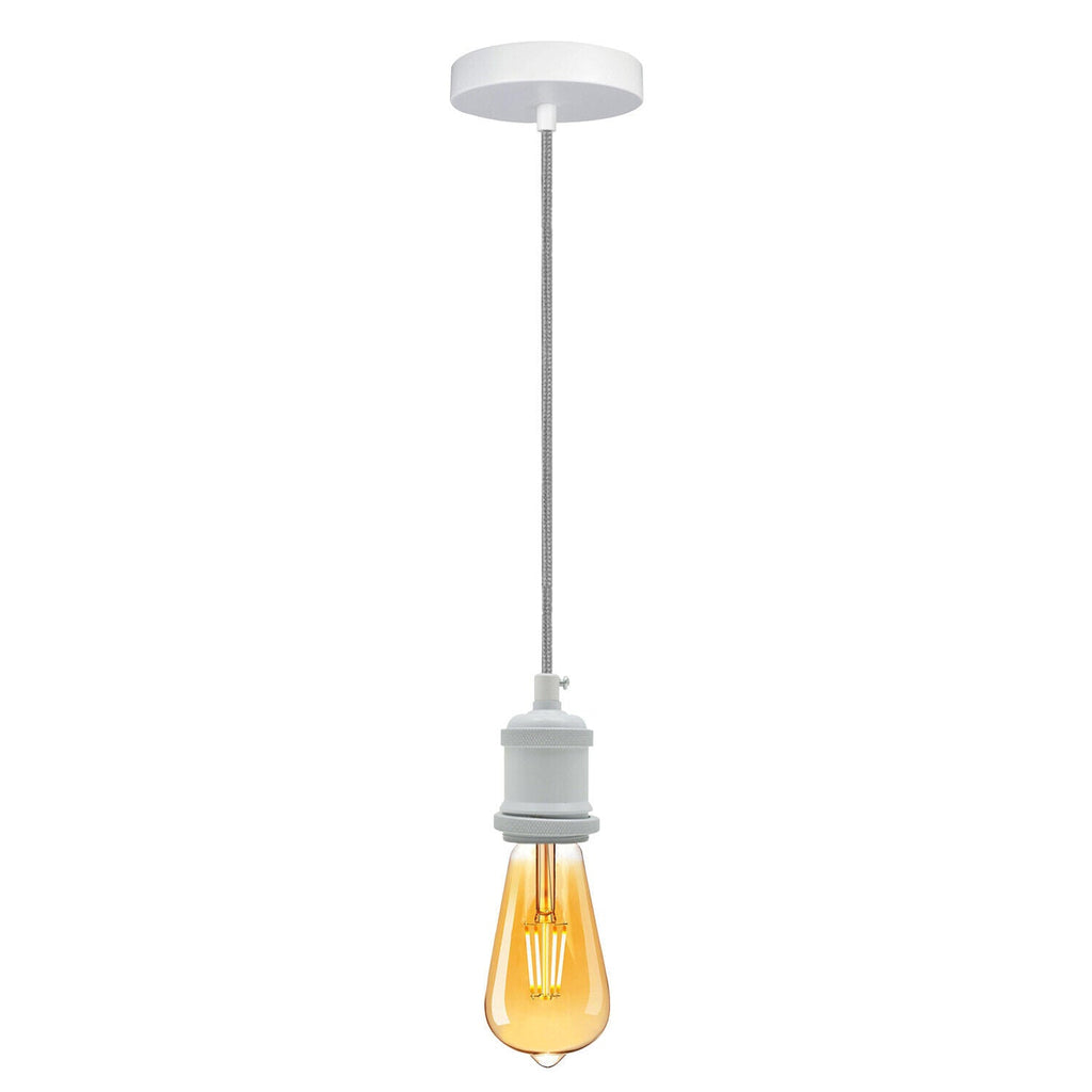 2m Pendant Light Fittings Ceiling Rose E27 Holder Suspension Set~5788-3