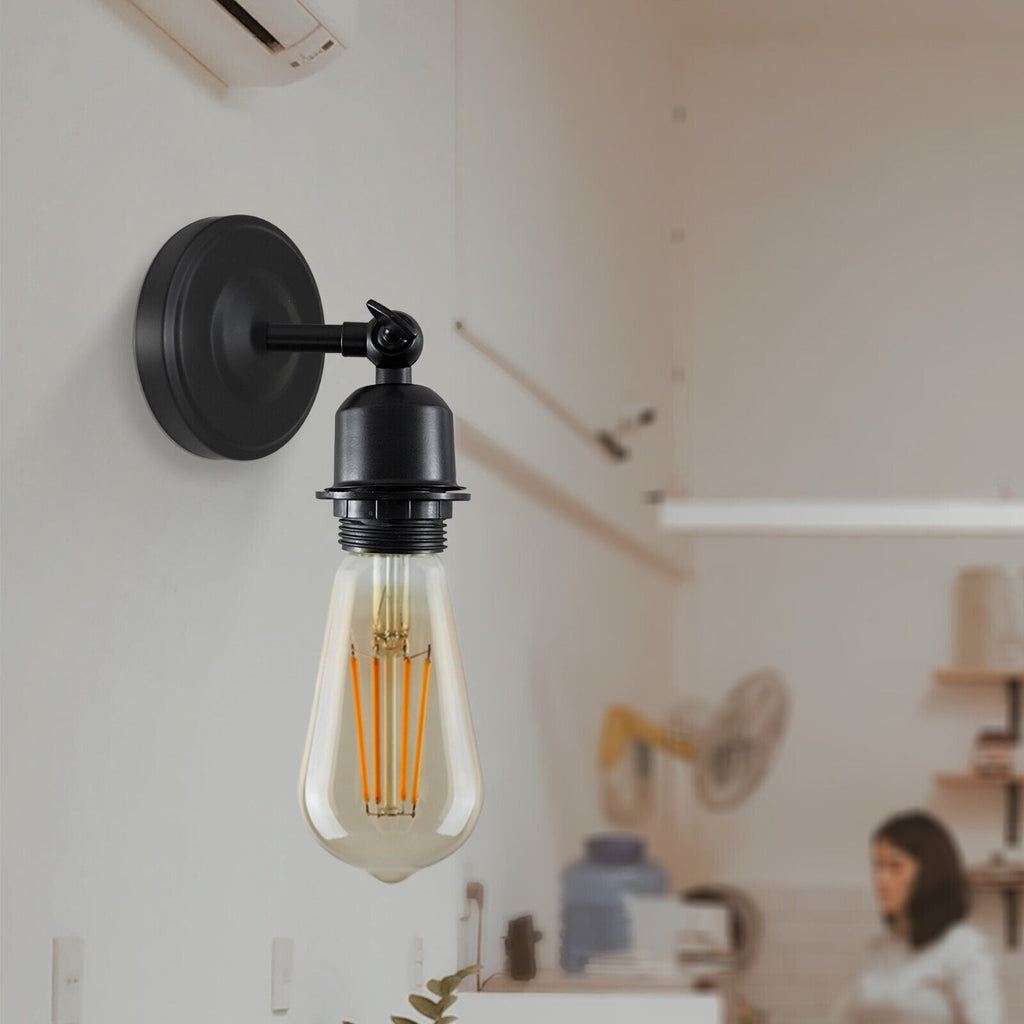 Industrial Wall Sconce Adjustable Arm Vintage Metal Wall Light E27~6012-3