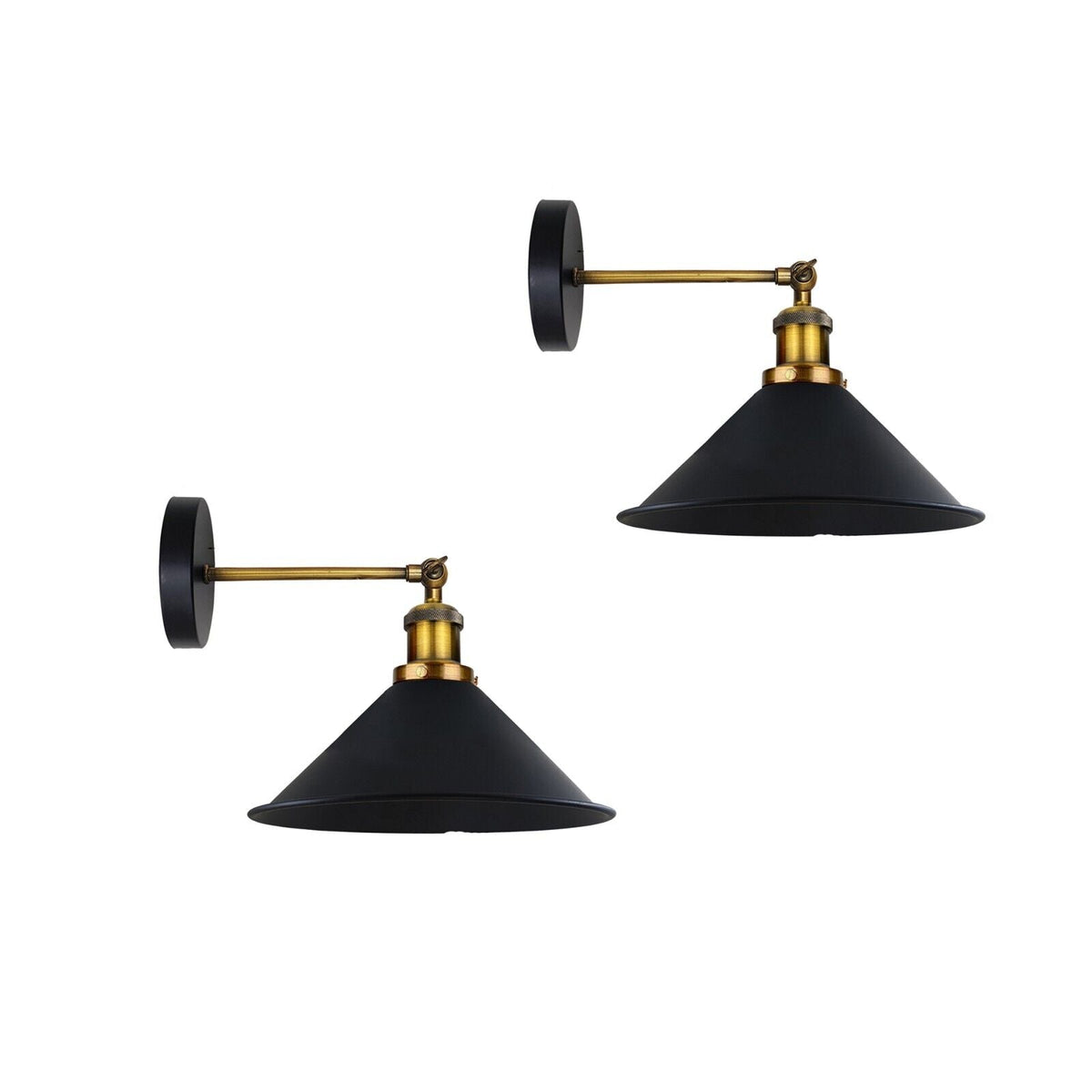 Industrial Indoor Wall Sconce Metal Black Wall Lamp~5972-1