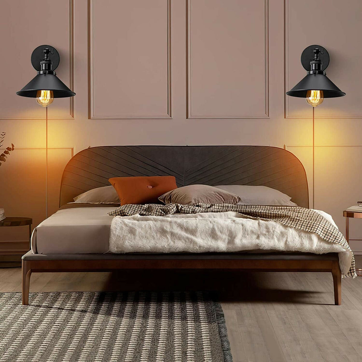 Industrial Black Adjustable arm  Plug-in Wall Lights ~ 6034-2