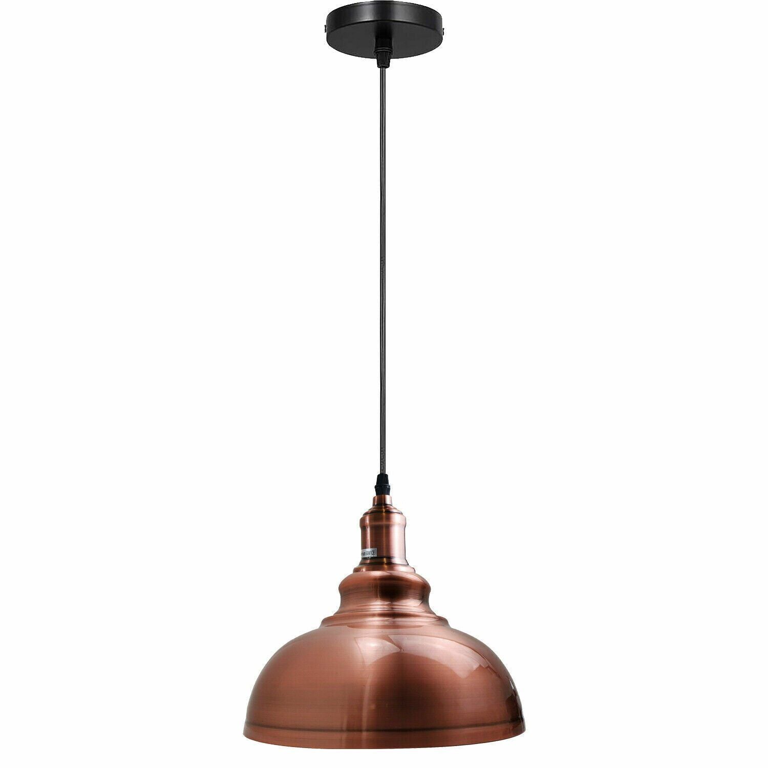 Vintage Industrial Metal Dome Pendant Light E27 Cord Fitting ~ 6030